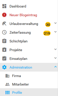 Administration-Profil