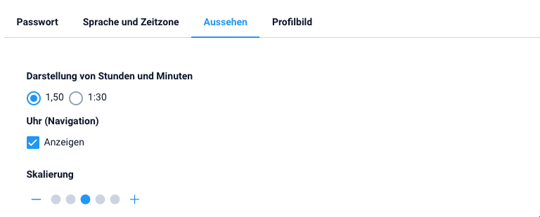 3.1 Aussehen - Zeit + Skalierung