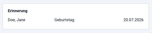 9 Erinnerung