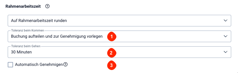 Soll - Arbeitsstunden & Rahmenarbeitszeit - Rahmenarbeitszeit Auf Rahmenarbeitszeit runden