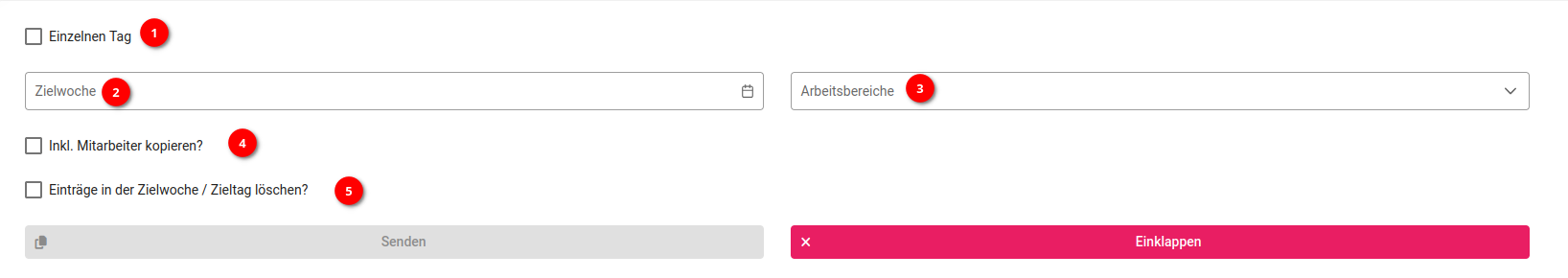 Verwaltung - Schichten kopieren