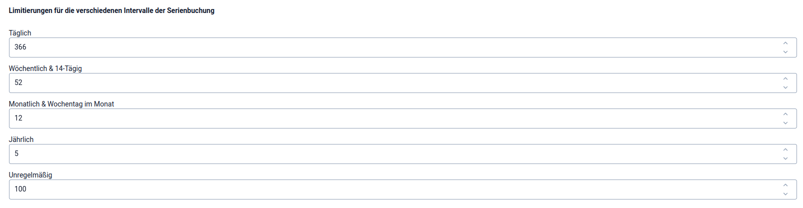 4 Buchungssystem - Serienbuchung 4 Buchungssystem - Serienbuchung