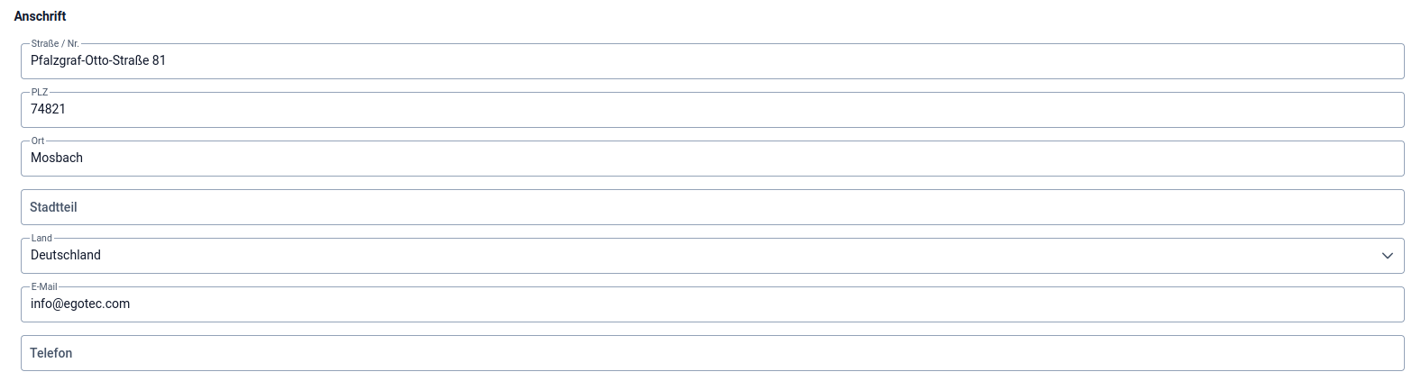 A8 Buchungssystem - Ressource erstellen - Adresse A8 Buchungssystem - Ressource erstellen - Adresse