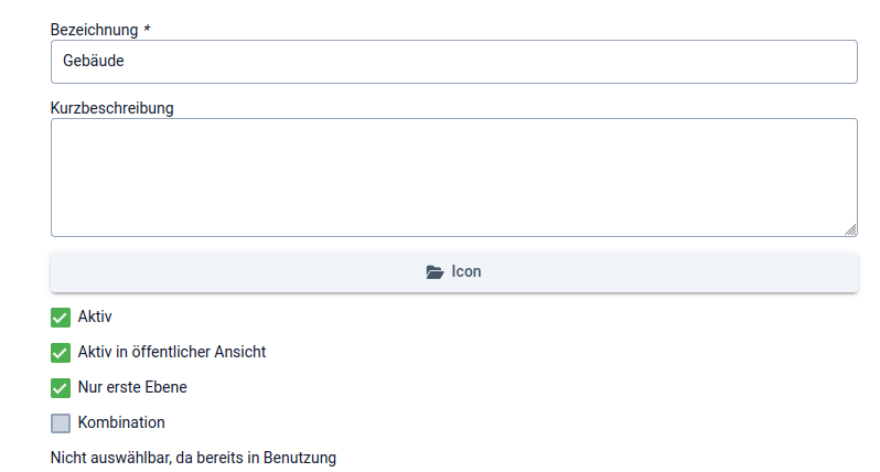 2 Buchungssystem - Ressourcen Arten - Ressourcenart erstellen - Allgemein - Allgemeine Daten 2 Buchungssystem - Ressourcen Arten - Ressourcenart erstellen - Allgemein - Allgemeine Daten