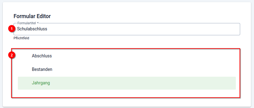 2 Buchungssystem - Formular erstellen - Formulareditor