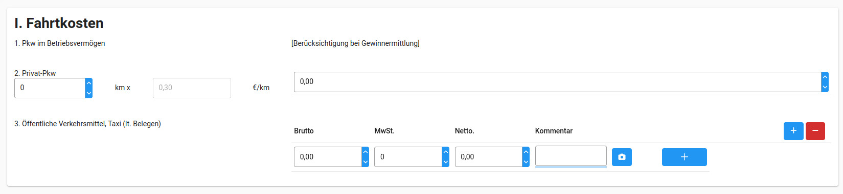 Fahrtkosten