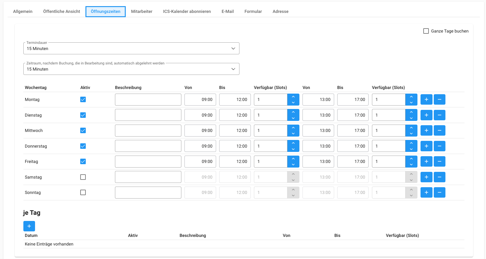 ¨Ôffnungszeiten ¨Ôffnungszeiten