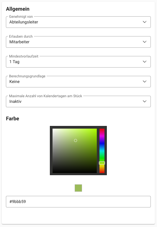 Abwesenheitsgrund - Allgemein Abwesenheitsgrund - Allgemein