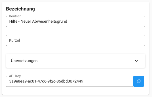 Abwesenheitsgrund - Bezeichnung 2 Abwesenheitsgrund - Bezeichnung 2