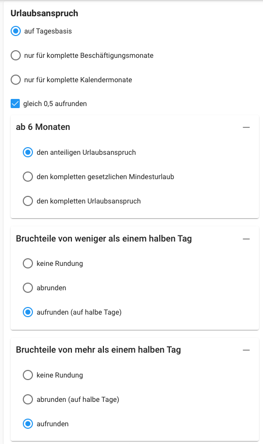 Urlausverwaltung - Urlaubsanspruch Urlausverwaltung - Urlaubsanspruch