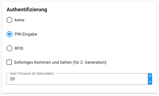Stechuhr - Athentifizierung Stechuhr - Athentifizierung