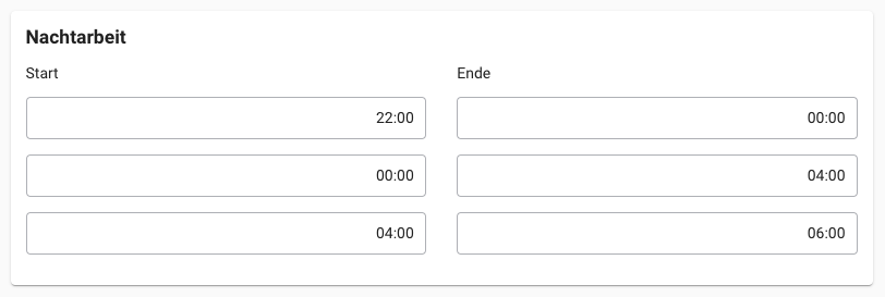 Zuschläge - Nachtarbeit Zuschläge - Nachtarbeit