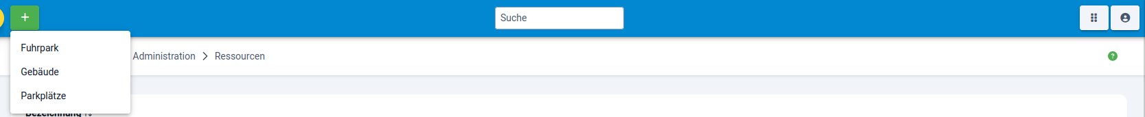 1 Buchungssystem - Hierarchie Topbar