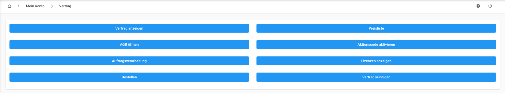 Vertrag - Gesamtübersicht Vertrag - Gesamtübersicht