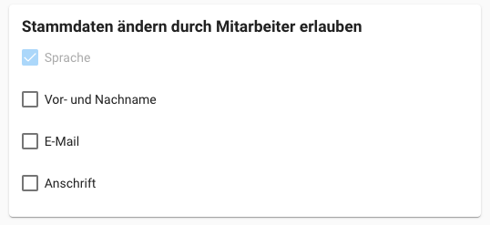 Firma - Stammdaten ändern durch Mitarbeiter erlauben Firma - Stammdaten ändern durch Mitarbeiter erlauben